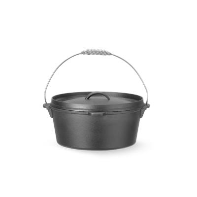 Litinový hrnec, HENDI, 7,2L, Černá, ⌀310x(H)130mm, Kulatý | 629376
